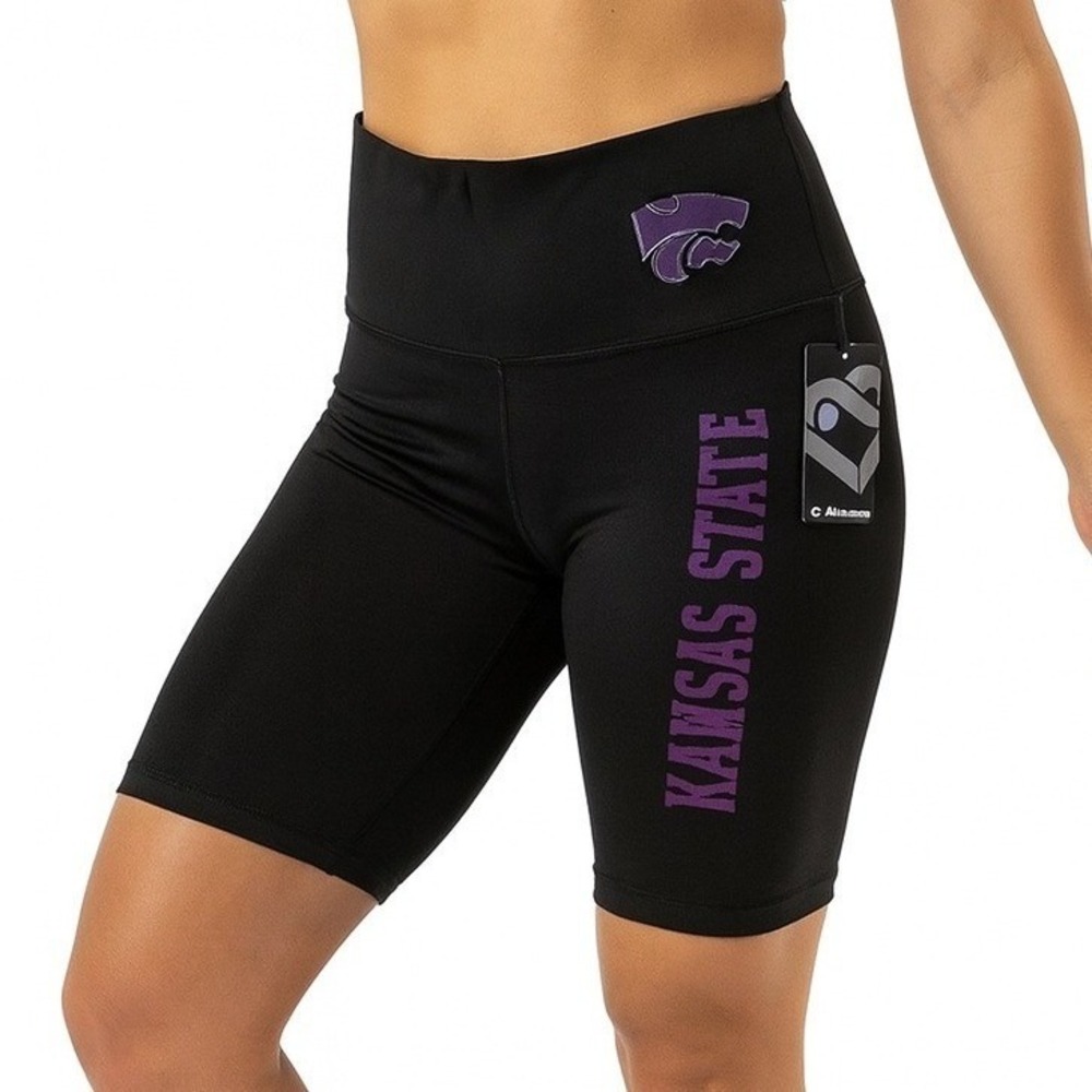 Colosseum Kansas State Wildcats S New Bike Shorts Black Gym Workout EMAW Cats